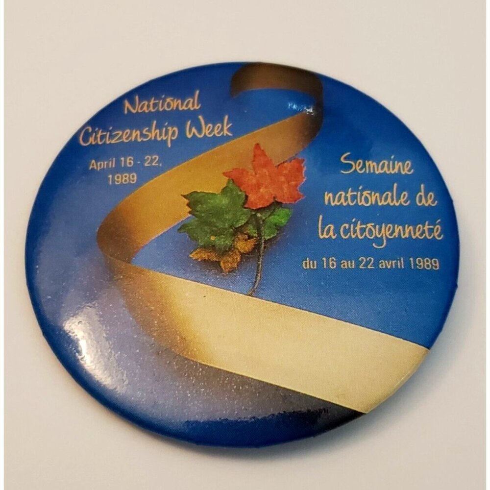 National Citizen Week 1989 Pinback Button Pin